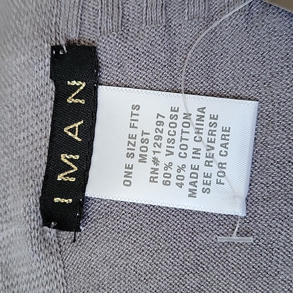 IMAN global chic soft wrap in pewter gray (no sequins) - Picture 4 of 6